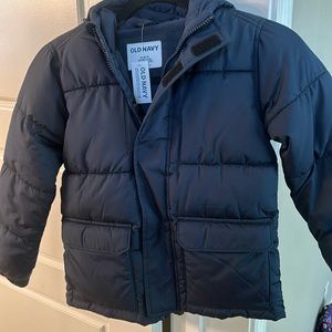 Old Navy kids size small puffer jacket fleece lined
